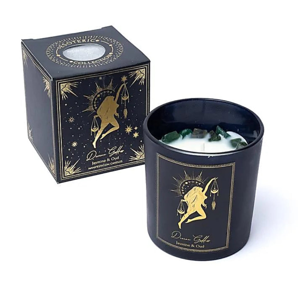 Bougie d’intention et pierre d’aventurine