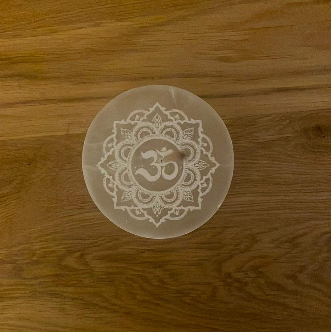 Porte encens en sélénite om