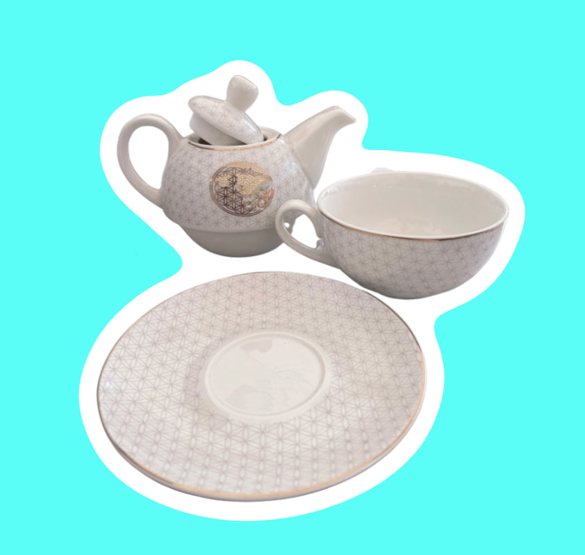 Théière fleur de vie